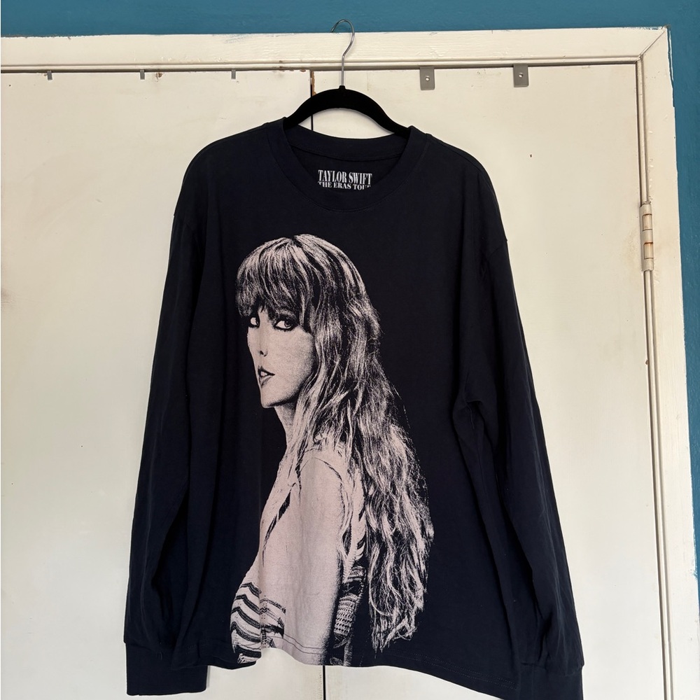 Taylor Swift Blue Graphic Long Sleeve Top